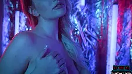 Big ass petite milf blonde Kenna James hot solo striptease for Playboy