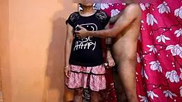 Desi Indian Couple's Rough Homemade Sex in Dorm Room