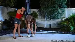 perky tits woman sucks and fucks big cock of young man