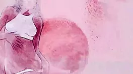 stunning big tits milf strips in lingerie, showing her petite naked body