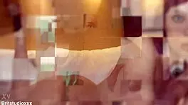 Gorgeous british blonde gets fucked with a strapon 😍