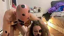 Engage in puppy play and hard fuck