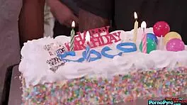 Teen Coco Lovelock Sucks Large Black Dicks For Her Birthday