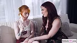 Teen Joins Lesbian Foursome with Stepmoms