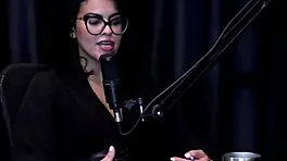 barbara sol chats with bia hot in podcast, showing off in sheer red lingerie and using toys