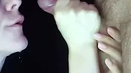 close up suck dick leads to cumshot facial on wet pussy