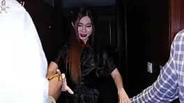 April Maxima takes two big black cocks hard