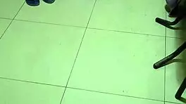 Young latina employee flirts seductively in bedroom