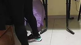 Young latina employee flirts seductively in bedroom