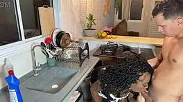 Black employee seduces young boss's son with jerk off instructions