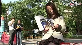 why pick up hairy asian girl on street for anal threesome cum?