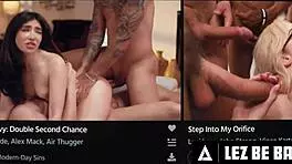 Submissive Babe Ashley Lane Leashed and Strap-On Dominated by Femdom Victoria Voxxx