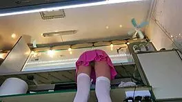 Boss Plays With Sexy Shop Assistant Pussy During Customer Talk