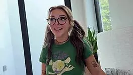 Pretty Brunette Babe Fucks Hard And Removes Condom