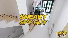 Fake hostel - spying on very petite latina teen with small ass