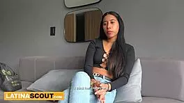 Busty 18yo latina hottie sucks big cock producer for booking in hardcore casting