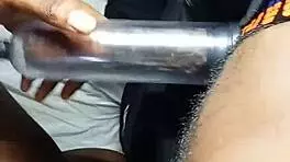 check out my cock being pumped and sucked by beautiful black teen!