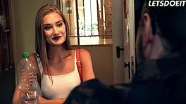 teen girl with perfect ass comes to my hotel room for a stay - horny hostel