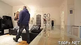 Chap with biggest boner shoves his love tool in shemales ass