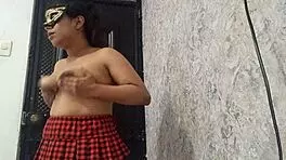 Exotic Dancer Warming Up With Her Open Pussy