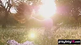 Petite Filipino Teen 18+ Kit Rysha Stripping And Posing Outdoor For Playboy