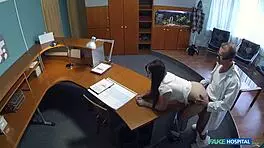 fake hospital - 18 year old virgin has sex for 1st time with her doctor