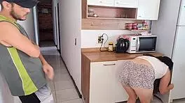 risky fuck with cuckold's friend in shower