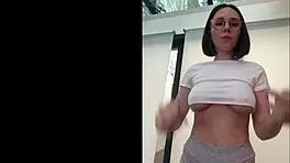cute latina teacher plays with her pussy for me