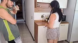 risky fuck with cuckold's friend in shower