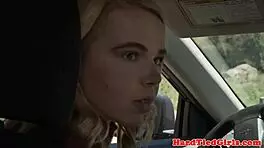 Blonde Sub Bound and Pussy Fucked