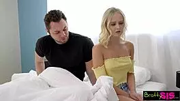 Skinny petite blonde sucks cock and loves spanish fucking