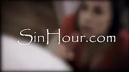 Brunette teen teases her tight ass for a rough anal session with a massive cock