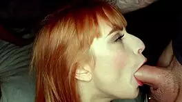 Skinny redhead wants her pussy drilled by 2 monster cocks