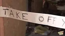 she entered this abandoned building and got fucked by two different guys in her ass