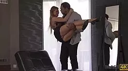 Black4k elegant teen miss can't wait to see her black male home