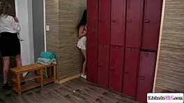 teen stole lingerie but got caught and fucked by lesbian milf 😏