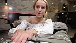 Pov Skinny Blonde Gives Sensual Blowjob Then Gets Good Fuck And Cum Facial