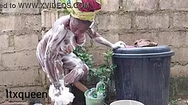 the solo girl is beautiful and petite, moaning softly