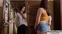 Busty Woman Seduces Slutty Teen And Friend With Intense Licking