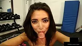 mexican gym rat frida sante milks a cock thats one good exercise