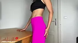 asian teen discovers dry humping - 'little lewdluna humps table - object fetish solo masturbation'