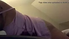 I cum hard in pink satin lingerie, horny milf masturbating with dildo