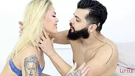 Little blonde devil ravena tequila offers pink pussy and tight ass in hardcore action
