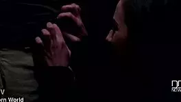 All the way up - teen blows cock from elevator to bedroom in lingerie