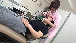 Japanese Female Dentist Seduce To Fuck At Work By Older Client In Uncensored Jav Porn
