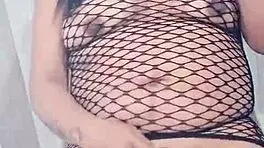 hey, this milf latina rides her dildo to a powerful orgasm at home