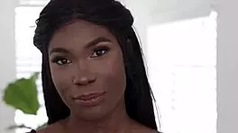 sub ebony teen gets nailed hard by big cock 😈