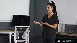 nuru massage - i as office masseuse nina white fucked my boss durin hot massage