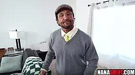 threesome with mature woman and old man