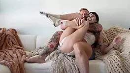 Lana Small feels intense pleasure deepthroating her roommate's cock